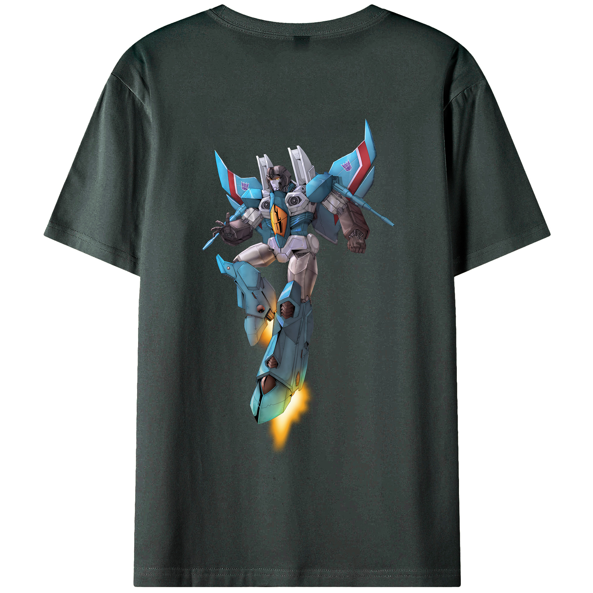 （画像用） Transformers トランスフォーマー 綿100％ メンズ半袖Tシャツ（バックプリント） 通気性
